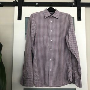 BLACK BROWN 1826 plaid dress shirt